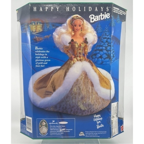 Barbie 1994 Holiday Happy Holidays RARE Vintage Doll Box Error Collectors Dream - Picture 3 of 11